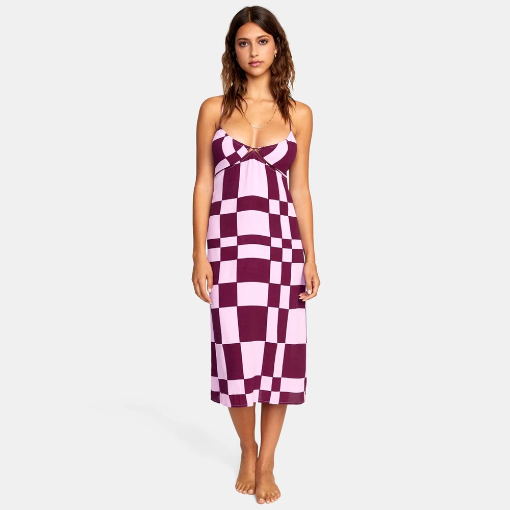 RVCA cutout midi dress
